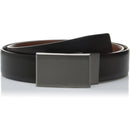 Men's Portfolio Reversible Patterned Plaque Belt | Black/Brown Reversible