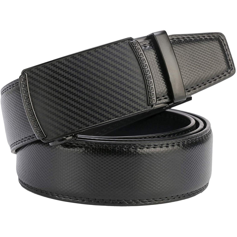 Men's Real Leather Ratchet | Dress Belt with Automatic Buckle |Elegant Gift Box