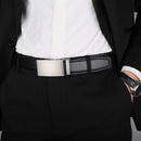 Men's Real Leather Ratchet | Dress Belt with Automatic Buckle |Elegant Gift Box | Black Style12