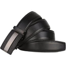 Men's Real Leather Ratchet | Dress Belt with Automatic Buckle |Elegant Gift Box | Black Style14