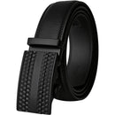Men's Real Leather Ratchet | Dress Belt with Automatic Buckle |Elegant Gift Box | Black Style15