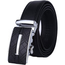 Men's Real Leather Ratchet | Dress Belt with Automatic Buckle |Elegant Gift Box | Black Style19