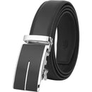 Men's Real Leather Ratchet | Dress Belt with Automatic Buckle |Elegant Gift Box | Black Style25