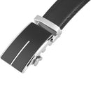 Men's Real Leather Ratchet | Dress Belt with Automatic Buckle |Elegant Gift Box | Black Style25