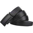 Men's Real Leather Ratchet | Dress Belt with Automatic Buckle |Elegant Gift Box | Black Style40