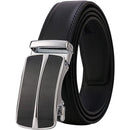 Men's Real Leather Ratchet | Dress Belt with Automatic Buckle |Elegant Gift Box | Black Style42
