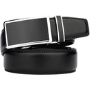 Men's Real Leather Ratchet | Dress Belt with Automatic Buckle |Elegant Gift Box | Black Style43