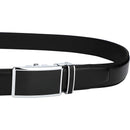 Men's Real Leather Ratchet | Dress Belt with Automatic Buckle |Elegant Gift Box | Black Style43