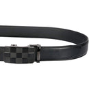 Men's Real Leather Ratchet | Dress Belt with Automatic Buckle |Elegant Gift Box | Black Style46