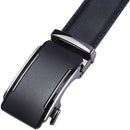 Men's Real Leather Ratchet | Dress Belt with Automatic Buckle |Elegant Gift Box | Black Style49