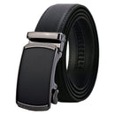 Men's Real Leather Ratchet | Dress Belt with Automatic Buckle |Elegant Gift Box | Black Style50