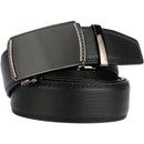 Men's Real Leather Ratchet | Dress Belt with Automatic Buckle |Elegant Gift Box | Black Style50