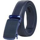 Men's Real Leather Ratchet | Dress Belt with Automatic Buckle |Elegant Gift Box | Blue Style4