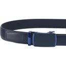 Men's Real Leather Ratchet | Dress Belt with Automatic Buckle |Elegant Gift Box | Blue Style4