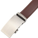 Men's Real Leather Ratchet | Dress Belt with Automatic Buckle |Elegant Gift Box | Brown Style1