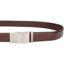Men's Real Leather Ratchet | Dress Belt with Automatic Buckle |Elegant Gift Box | Brown Style1
