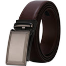Men's Real Leather Ratchet | Dress Belt with Automatic Buckle |Elegant Gift Box | Brown Style10