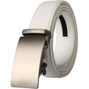Men's Real Leather Ratchet | Dress Belt with Automatic Buckle |Elegant Gift Box | White Style1