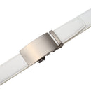 Men's Real Leather Ratchet | Dress Belt with Automatic Buckle |Elegant Gift Box | White Style1