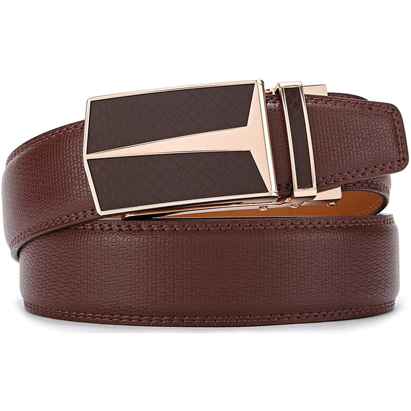 Mens Belt, | Bulliant  Designer Click | Genuine Leather Ratchet | Light Brown 220