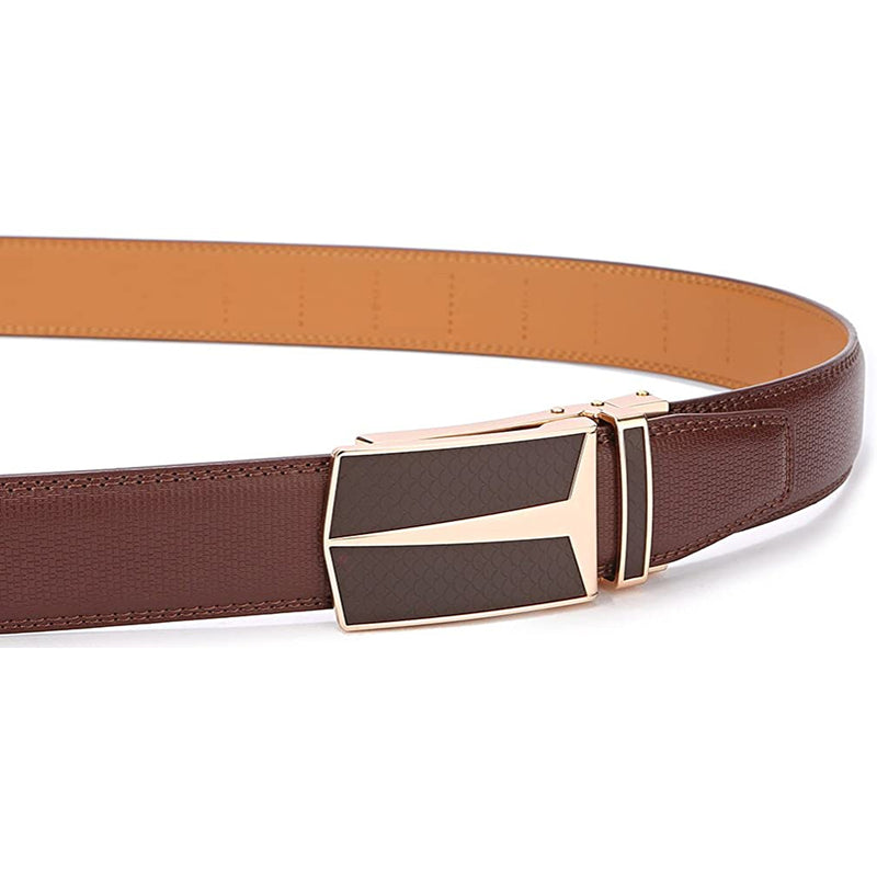 Mens Belt, | Bulliant  Designer Click | Genuine Leather Ratchet | Light Brown 220