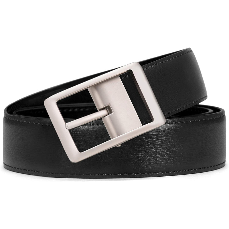 Mens Bulliant Leather Reversible Belt 1.25" Dress Casual | One Reverse For 2 | Black/Brown1760