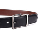 Mens Bulliant Leather Reversible Belt 1.25" Dress Casual | One Reverse For 2