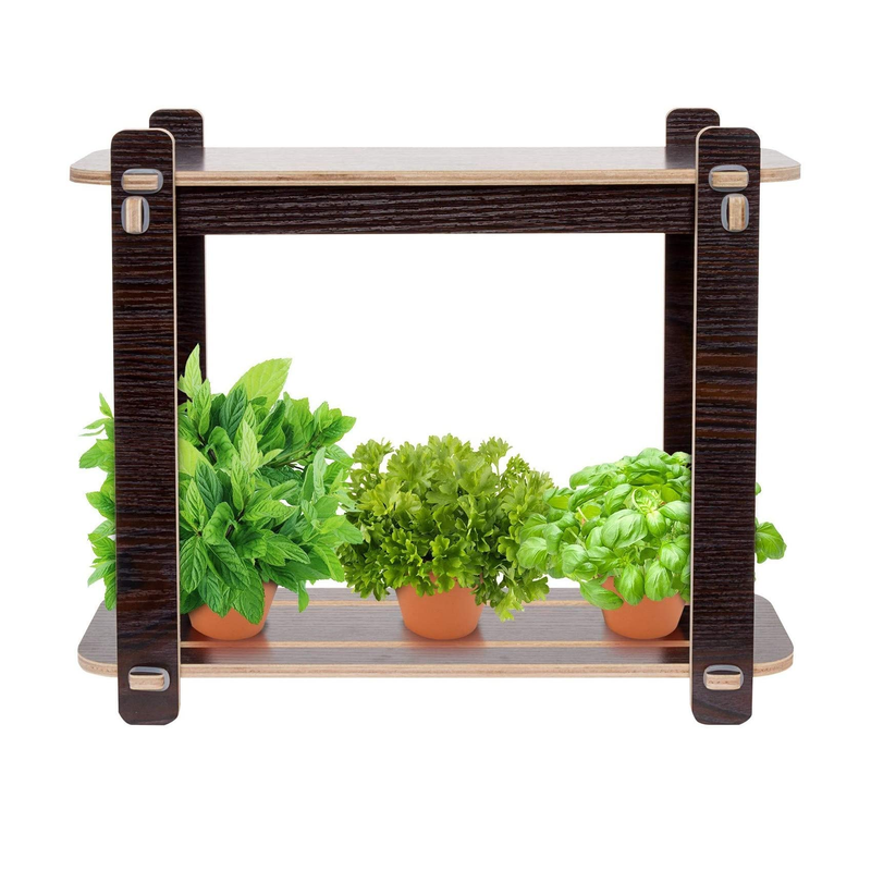 Mindful Design Wood Finish LED Indoor Garden