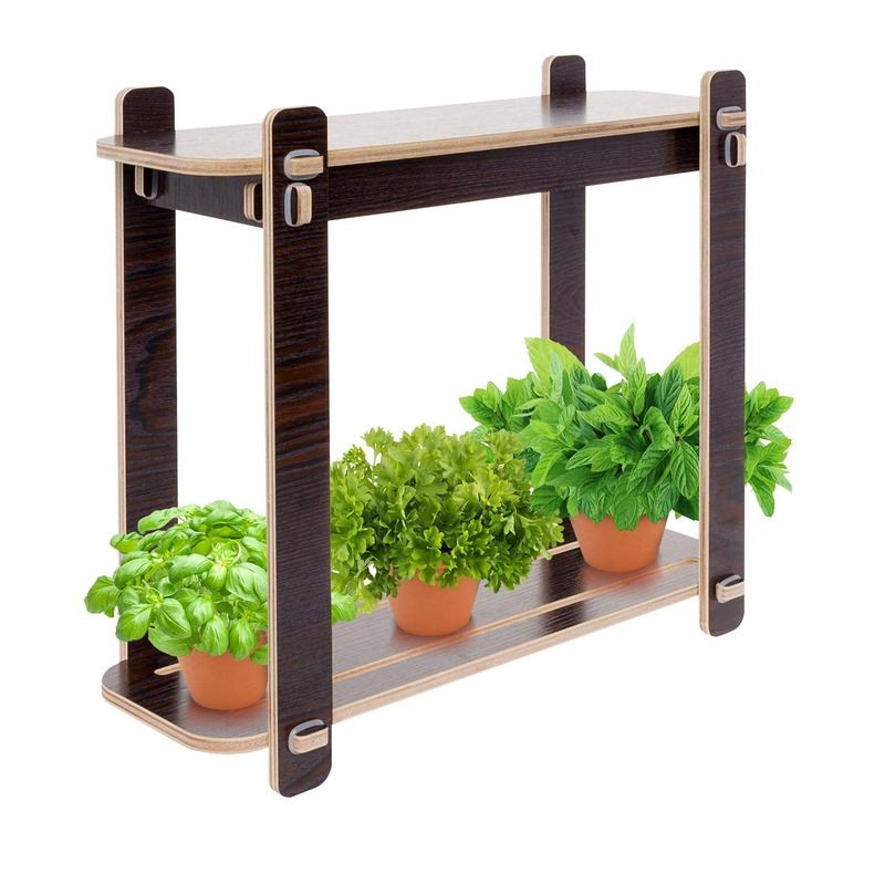 Mindful Design Wood Finish LED Indoor Garden