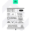 Mens Premium Leather Ratchet  Belt | 1.5” Wide | Loop - Mahogany