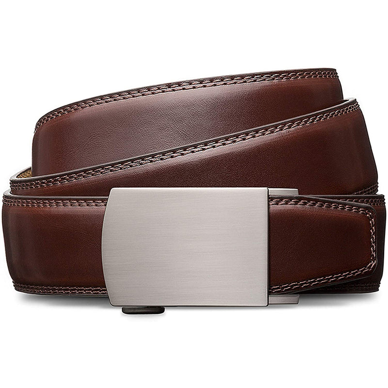 Mens Premium Leather Ratchet Belt | 1.5 Wide | Loop - Mahogany Mens Premium Leather Ratchet Belt | 1.5 Wide | Loop - Mahogany