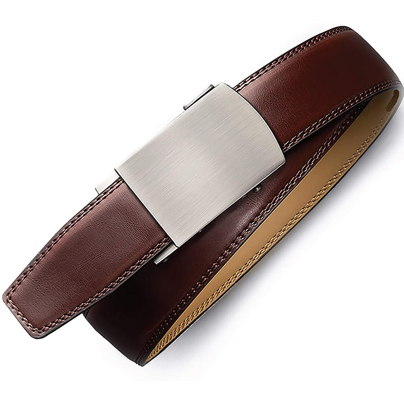 Mens Premium Leather Ratchet Belt | 1.5 Wide | Loop - Mahogany Mens Premium Leather Ratchet Belt | 1.5 Wide | Loop - Mahogany