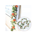 Miracliy Fake Rose Vine | Flowers Plants Artificial | Hanging Rose Ivy Home Hotel Office Wedding Party Garden Craft Art Decoration | 5 Pack 41ft