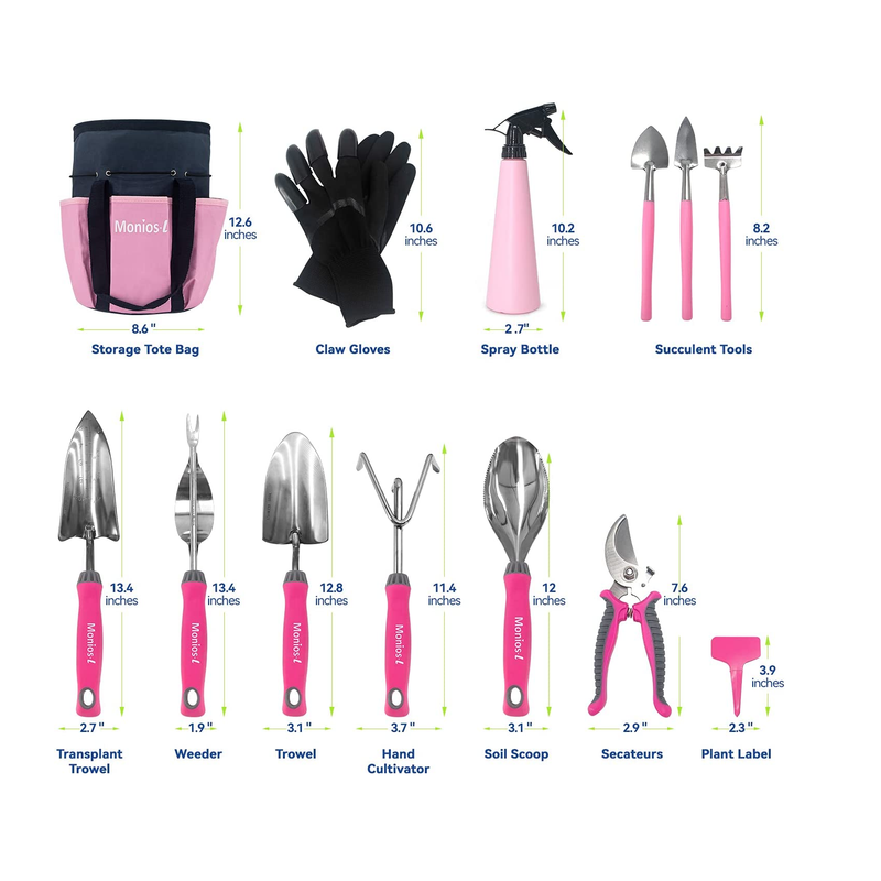 Monios-L Garden Tool Set | Gardening Supplies for Gardener