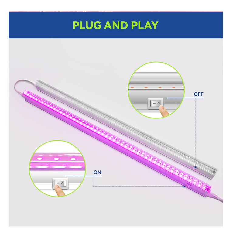 Monios-L T5 Grow Lights 4ft | LED Plant Grow Light | 120W (6 x 20W)