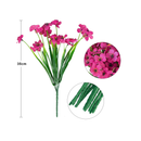 Ouddy Outdoor Artificial Flowers | UV Resistant | Flowers That Do Not Fade | Synthetic Plastic Flowers | Green Bushes For Garden| Porch| Window| Home Decor | 12 Packs