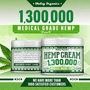 Pain Relief Cream - 1,300,000 - Natural Hemp Cream for Arthritis, Muscle Pain Relief