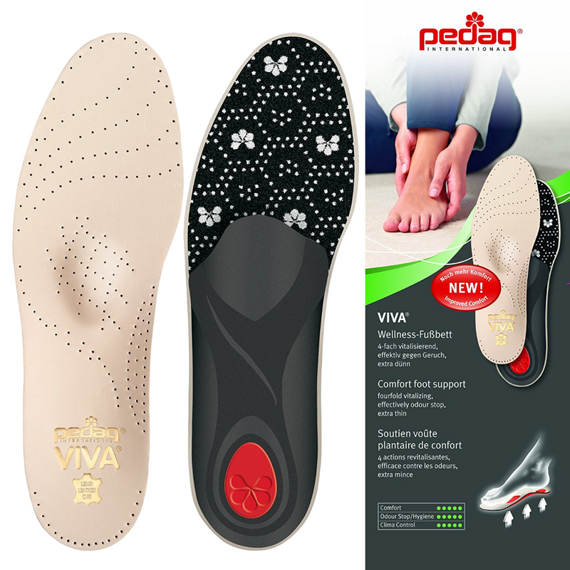Pedag Viva Orthotic with Semi-Rigid Arch Support | Met and Heel | Pad and Leather