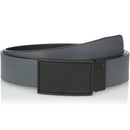 Perry Ellis Men's Coated Plaque Belt | Black/Grey