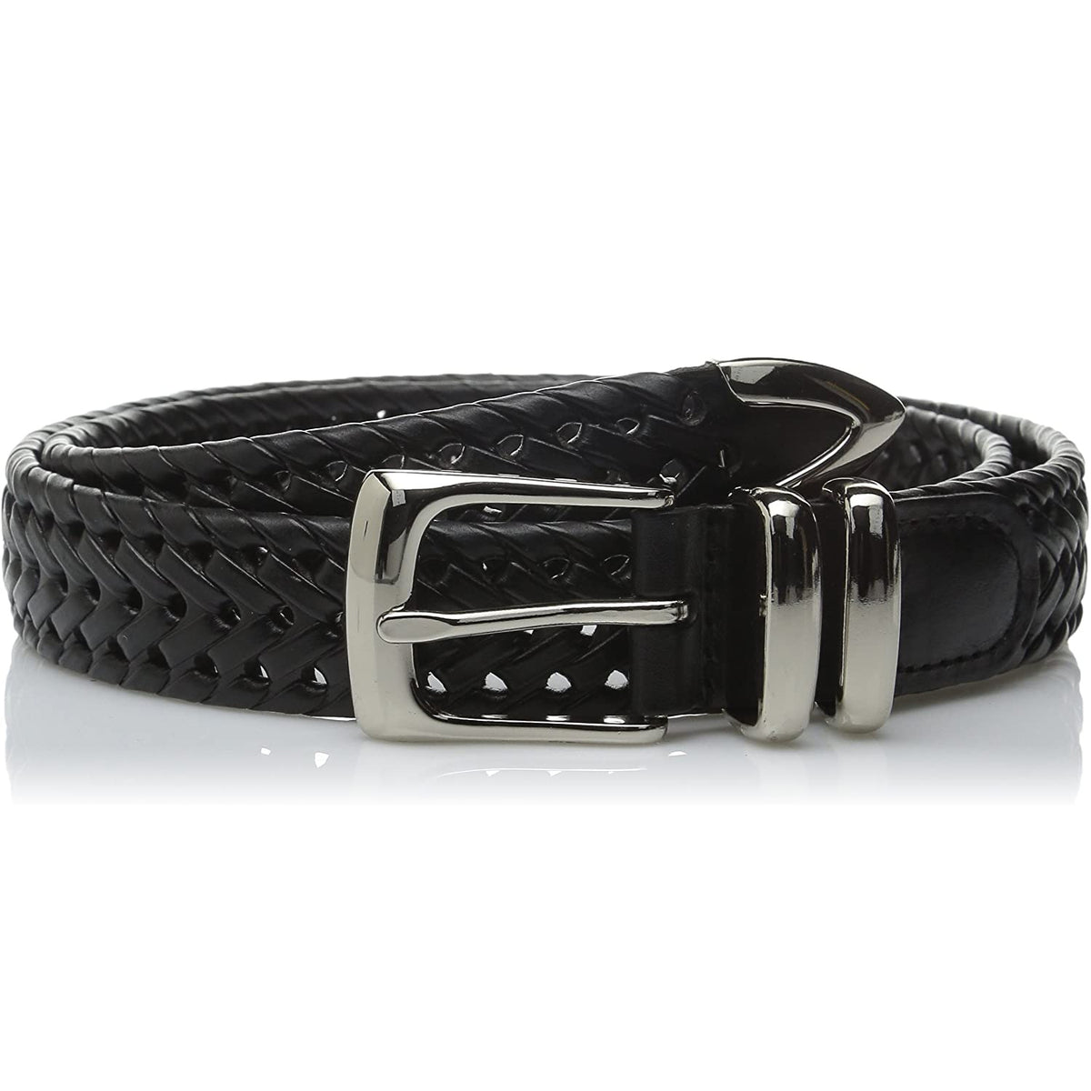 knee length dresses for ladies Perry Ellis Men's Portfolio Braided Belt