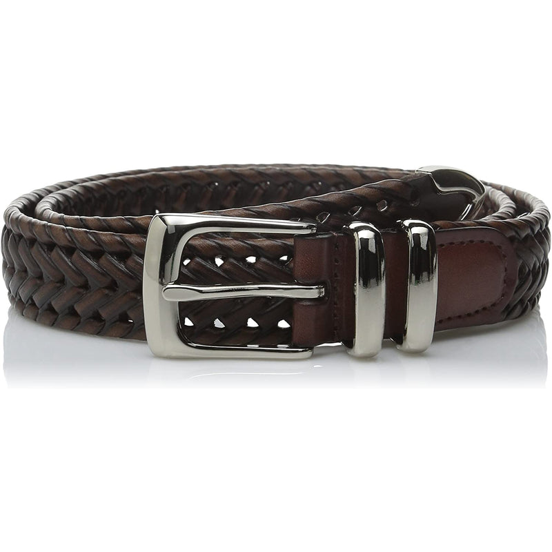 Perry Ellis Men's Portfolio Braided Belt | Dark Brown