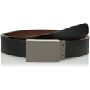 Perry Ellis Portfolio Men's Reversible Matte Gunmetal Plaque Belt