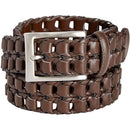 Portfolio Mens Leather Buckle Braided Belt