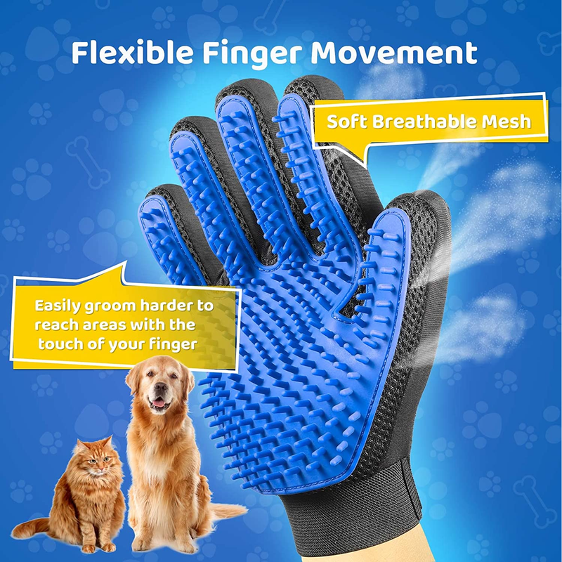 Pet Grooming Glove Soft Brush Glove for Pet Hair Removal