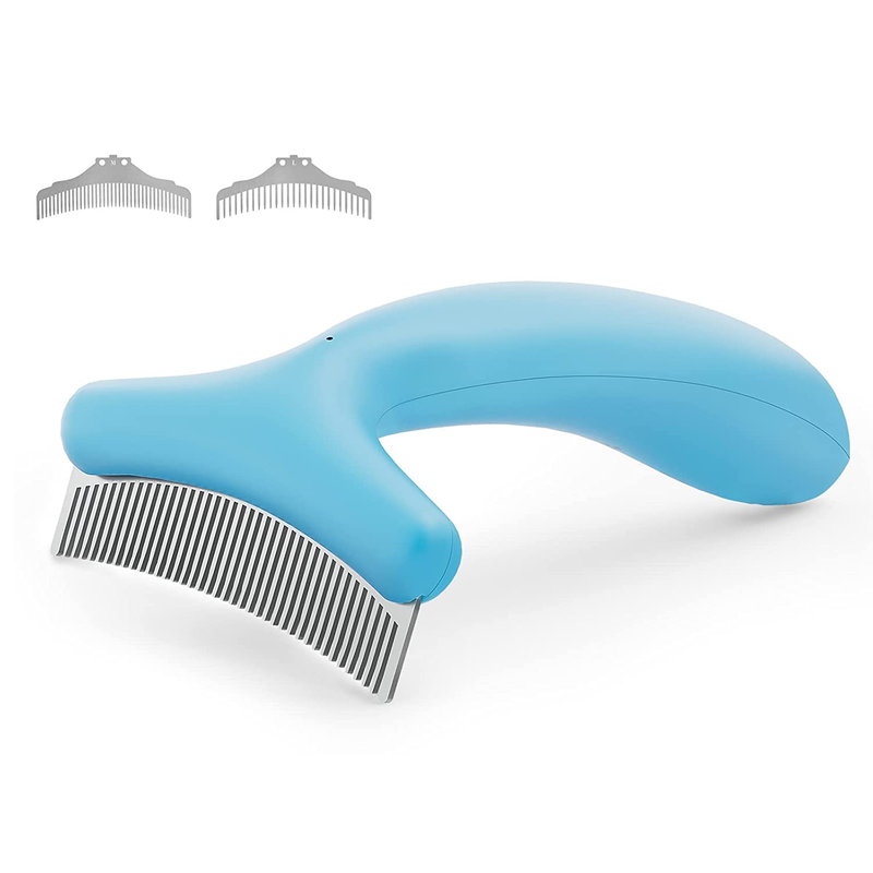 Pet Grooming Slicker Brush with 3 Replaceable Combs