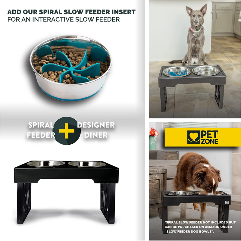 Pet Zone | Designer Diner Adjustable Raised Dog Bowls