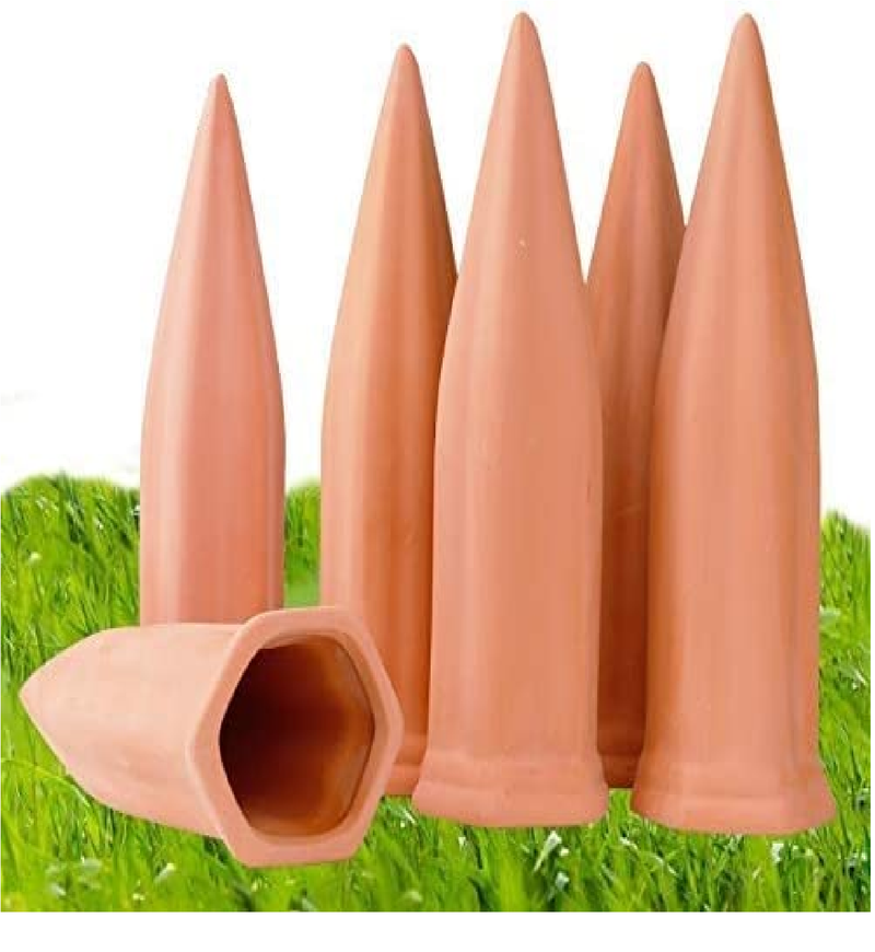 Plant Watering Devices, 6-Pack | Terracotta