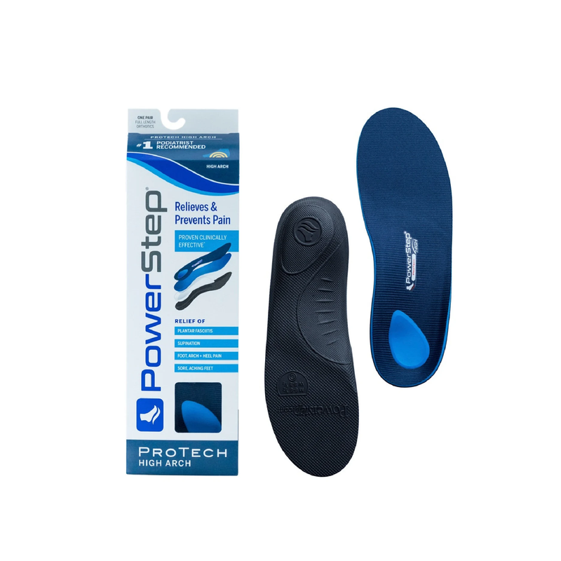 Powerstep Protech High Cushions And Protects The Heel Even More | Color Blue