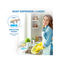 Quality Soap Dispenser | Sink Dish Washer 13 Ounces (Sponge Included)