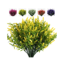 RECUTMS Artificial Plants Lavender | UV Resistant Greenery Fake Shrubs Simulation Plants Indoor Outdoor| Hanging Planter Home Garden Decor| 8 Packs